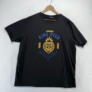 Gymshark Shirt Men's 2XL Black Ryan Garcia Boxing Fighting Lion Training Gym